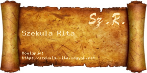Szekula Rita névjegykártya